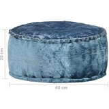 vidaXL okrogel tabure iz žameta 40x20 cm moder | Shoptok.si