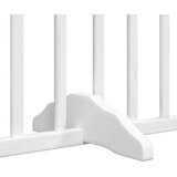 vidaXL Ograda za pse z vrati zložljiva 4 paneli bela 320 cm topolovina | Shoptok.si