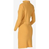 Resti Yellow ladies turtleneck sweater dress - Clothing | Shoptok.si