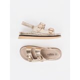 GOODIN Gold sandals with gold elements | Shoptok.si