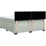  s oprugama i madracem svjetlosivi 200x200 cm baršunasti | shoptok.hr