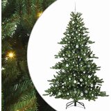 vidaXL Umjetno božićno drvce s nogom with LEDs s stalakom 210cm PVC | shoptok.hr