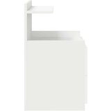 vidaXL Nočne omarice 2 kosa z 2 predaloma bele barve 40x36,5x62 cm | Shoptok.si