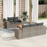 vidaXL 6-dijelni set vrtnih sofa od poliratana s jastucima sivi | shoptok.hr