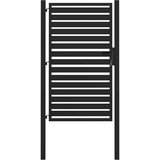  Vrtna vrata s mogućnošću zaključavanja crna 100x150 cm aluminijska | shoptok.hr