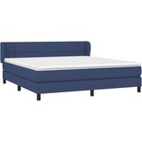  Krevet s oprugama i madracem plavi 160x200 cm od tkanine | shoptok.hr