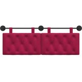  Držeće uzglavlje Zidne Vinska crvena 150 x 55 x 7 cm Baršun - boja crnog vina 140 cm bez LED | shoptok.hr