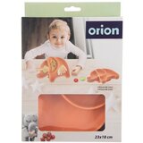 Orion Narančasti silikonski dječji tanjur 18x23 cm Elephant – | shoptok.hr