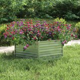 vidaXL Visoka greda 129x45 cm pocinkano jeklo srebrna Cene
