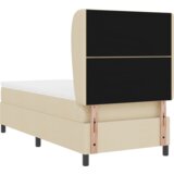Box Spring Krevet s Madracem - Krem 100x200 cm Tkanina | shoptok.hr