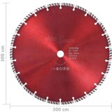 vidaXL Dijamantni disk za rezanje s turbo segmentima čelični 300 mm | shoptok.hr