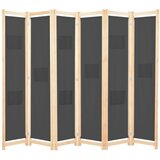 Sobna pregrada sa 6 panela od tkanine 240 x 170 x 4 cm siva | shoptok.hr