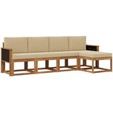 Set vanjskih sofa 5 pcs Prirodna i bež Poliester | shoptok.hr