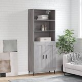 vidaXL Visoka komoda siva sonome 69 5x34x180 cm od konstruiranog drva | shoptok.hr