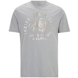 Jack & Jones Plus Majica 'JPRBLUOLLIE' zlata / siva