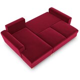 Cosmopolitan Design Crvena baršunasti sklopiva/s prostorom za odlaganje kutna garnitura (s lijevim kutom/s ležaljkom) Kyoto – | shoptok.hr