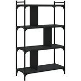 Maison Chic Knjižna omara - Knjižni regal 4-nadstropna črna 76x32x123 cm inženirski les, (21725987) | Shoptok.si