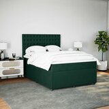  Krevet s oprugama i madracem tamnozeleni 160x200 cm baršunasti | shoptok.hr