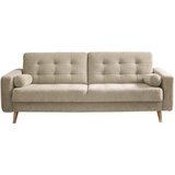 MID.YOU ZOFA S POSTELJNO FUNKCIJO, peščene barve tekstil, leseni material | Shoptok.si