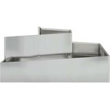  Vrtna saksija Srebrno 100 x 100 x 50 cm Cinkani čelik | shoptok.hr