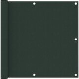 vidaXL Balkonsko platno temno zeleno 90x300 cm oksford blago Cene
