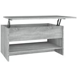 Maison Chic Klubska mizica - kavna mizica - Nizka mizica siva sonoma 80x50x40 cm inženirski les, (21753230) | Shoptok.si
