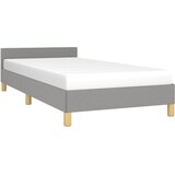  Okvir kreveta bez madraca svjetlosivi 100x200 cm od tkanine | shoptok.hr