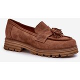 Zazoo 3469 Suede Women's Moccasins With Fringes Brown | Shoptok.si