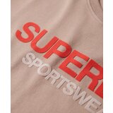 Superdry Funkcionalna majica kremna / kamela / krvavo rdeča | Shoptok.si