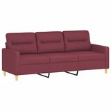  3-dijelni set sofa s jastucima crvena boja vina od tkanine | shoptok.hr