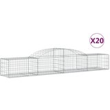 vidaXL Obokane gabion košare 20 kosi 300x50x40/60 cm pocinkano železo, (21000488) Cene