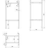 Sapho Črno kovinsko stojalo za pod umivalnik 40x82 cm Puno – | Shoptok.si