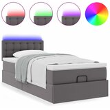  Otomanski okvir kreveta s madracem sivi 80x200cm umjetna koža | shoptok.hr