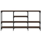  Konzolni stol boja smeđeg hrasta 160x29x80 cm konstruirano drvo | shoptok.hr