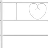  Metalni okvir za krevet s uzglavljem bijeli 180x200 cm | shoptok.hr