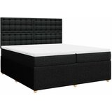  Krevet s oprugama i madracem crni 200x200 cm od tkanine | shoptok.hr