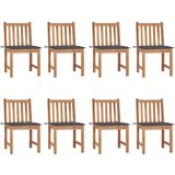 The Living Store Vrtni stoli 8 kosov z blazinami trdna tikovina - Vrtni Stol, (21478232) | Shoptok.si