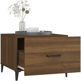  Stolić za kavu s metalnim nogama smeđa boja hrasta 50x50x40 cm | shoptok.hr