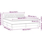  Box spring postelja z vzmetnico LED modra 180x200 cm blago, (20900174) | Shoptok.si