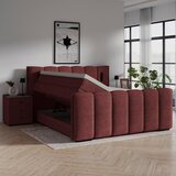 Premium Living Postelja Boxspring Elysia, Bordo, 200x200 | Shoptok.si