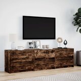 vidaXL TV omarica LED dimljeni hrast 180x34x50 cm inženirski les | Shoptok.si