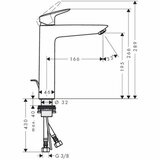 Hansgrohe Armatura za umivalnik Logis 190 (visoka, krom) | Shoptok.si