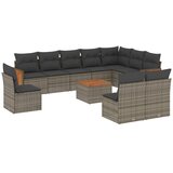  11-dijelni set vrtnih sofa od poliratana s jastucima sivi | shoptok.hr