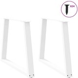  Noge za blagovaonski stol V-oblik 2 kom Bijele 80 x (72-73,3) cm Čelik | shoptok.hr
