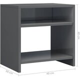 Noćni ormarić visoki sjaj sivi 40x30x40 cm konstruirano drvo | shoptok.hr