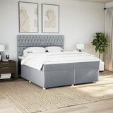  Krevet s oprugama i madracem svjetlosivi 200 x 200cm od tkanine | shoptok.hr