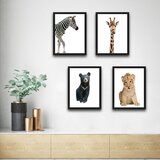 Wallity dekorativna slika u okviru (4 komada) cute animals set Cene