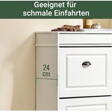 SoBuy vitrina za čevlje zložljiva vrata beli učinek staranega lesa 53x24x118cm, (5000009226) | Shoptok.si