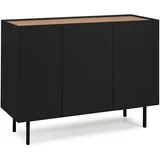 crna komoda Arista, širine 110 cm