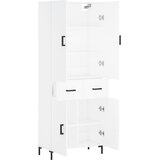  Visoka komoda bijela 69,5x34x180 cm konstruirano drvo | shoptok.hr